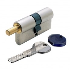 WKŁADKA BĘBENKOWA R7 EXTRA DWUSTRONNA DO GAŁKI 45x45, 5 KLUCZY, NIKLOWANA MATOWA