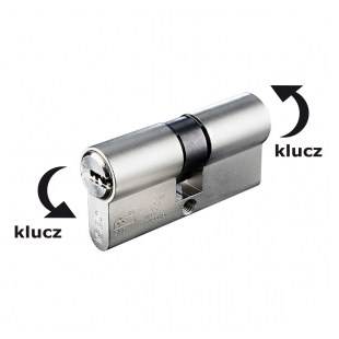 WKŁADKA BĘBENKOWA R7 EXTRA DWUSTRONNA SYSTEMOWA ZE SPRZĘGŁEM BEZPIECZNYM 30x45, NIKLOWANA MATOWA