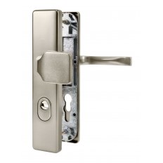 KLAMKO-GAŁKA JUNO 72WB Z ZABEZPIECZENIEM (ZA) SREBRNA (F1) [GD 85-95mm]