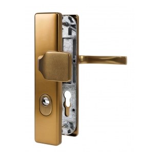 KLAMKO-GAŁKA JUNO 92WB Z ZABEZPIECZENIEM (ZA) BRĄZOWA (F4)