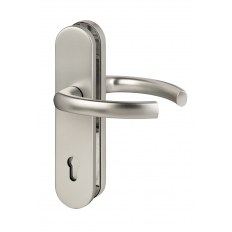 KLAMKA LOGO 72WB (PZ) SREBRNA (F1) [GD 85-95mm]