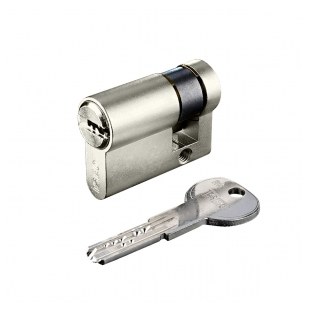 WKŁADKA BĘBENKOWA R6 EXTRA JEDNOSTRONNA 30x10, 5 KLUCZY, NIKLOWANA MATOWA