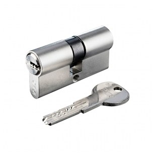 WKŁADKA BĘBENKOWA R6 EXTRA DWUSTRONNA 45x55, 5 KLUCZY, NIKLOWANA MATOWA