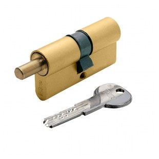 WKŁADKA BĘBENKOWA R6 EXTRA DWUSTRONNA DO GAŁKI 35x30, 5 KLUCZY, MOSIĄDZ MATOWY