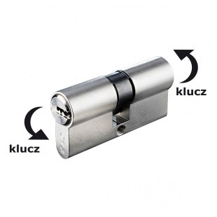 WKŁADKA BĘBENKOWA R6 EXTRA DWUSTRONNA SYSTEMOWA ZE SPRZĘGŁEM BEZPIECZNYM 30x35, NIKLOWANA MATOWA