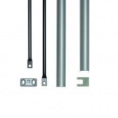 PRĘTY Z OSŁONAMI, WYSOKOŚĆ 2400mm, METALIZOWANE SZARE PRĘTY Z OSŁONAMI, WYSOKOŚĆ 2400mm, METALIZOWANE SZARE