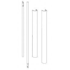 PRĘTY Z OSŁONAMI, WYSOKOŚĆ 3400mm, METALIZOWANE SZARE PRĘTY Z OSŁONAMI, WYSOKOŚĆ 3400mm, METALIZOWANE SZARE