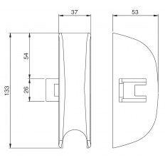 RYGLE GÓRA/BOK, METALIZOWANE SZARE RYGLE GÓRA/BOK, METALIZOWANE SZARE