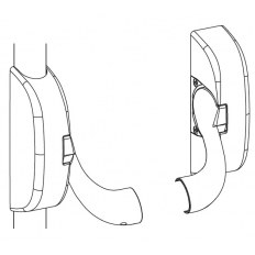ZAMKNIĘCIE IDEA BASE, DWUPUNKTOWE, METALIZOWANE SZARE