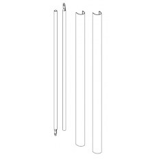 PRĘTY Z OSŁONAMI, WYSOKOŚĆ 2400mm, METALIZOWANE SZARE