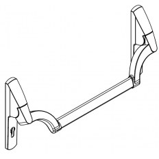 ZAMKNIĘCIE PALMO 72WB, KWADRAT 9mm, METALIZOWANE SZARE