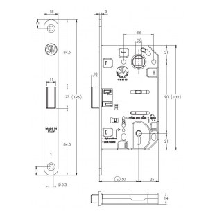 ZAMEK MAGNETYCZNY 90KL E=50 mm STAL NIERDZEWNA