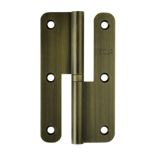 ZAWIAS ROZŁĄCZNY ZAOKRĄGLONY 120x70mm LEWY BRĄZOWIONY