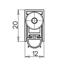 USZCZELKA OPADAJĄCA TREND B 830mm (>630mm) USZCZELKA OPADAJĄCA TREND B 830mm (>630mm)