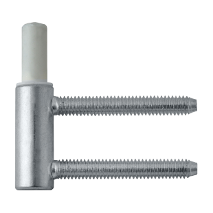 DOLNA CZĘŚĆ ZAWIASU OT 101 135 Z NYLONEM M7x50mm (2T) GALWANIZOWANA NA BIAŁO