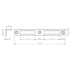 BLACHA ZACZEPOWA KĄTOWA 170x20x20mm JASNOBRĄZOWA BLACHA ZACZEPOWA KĄTOWA 170x20x20mm JASNOBRĄZOWA
