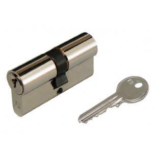 WKŁADKA BĘBENKOWA F3 DWUSTRONNA 55x55, 3 KLUCZE, NIKLOWANA MATOWA