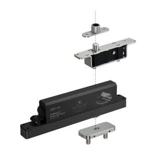 ZAWIAS HYDRAULICZNY PIVOT 500 PLUS, DO 500 kg, PRZYTRZYMANIE OTWARCIA, SREBRNY