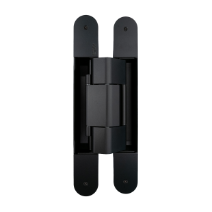 ZAWIAS WPUSZCZANY INVISACTA 343 3-D 200 KG (4 NAKŁADKI WKRĘTY), LAKIEROWANY NA CZARNO