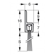 USZCZELKA SZCZOTKOWA H3-24 ALUMINIUM ANODYZOWANE F4 1m USZCZELKA SZCZOTKOWA H3-24 ALUMINIUM ANODYZOWANE F4 1m