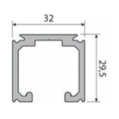 SZYNA SYSTEM 500 DO 50/80KG ALUMINIUM ANODYZOWANE 2m SZYNA SYSTEM 500 DO 50/80KG ALUMINIUM ANODYZOWANE 2m