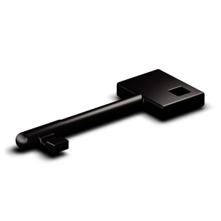 KLUCZ DO ZAMKA SPINOFF, LAKIEROWANY NA CZARNO