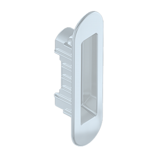 NAKŁADKA NA ZACZEP DO ZAMKA SPINOFF [OŚCIEŻNICA ALUMINIOWA], LAKIEROWANA NA BIAŁO