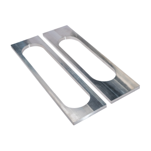 KOMPLET NAKŁADEK ALUMINIOWYCH [2 SZTUKI] NA PRZYRZĄD DO MONTAŻU ZAWIASU INVISACTA 310