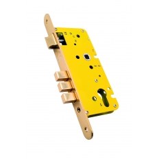 ZAMEK T2200 72WB [ZAOKRĄGLONA BLACHA CZOŁOWA] E=50mm MOSIĄDZ LAKIEROWANY