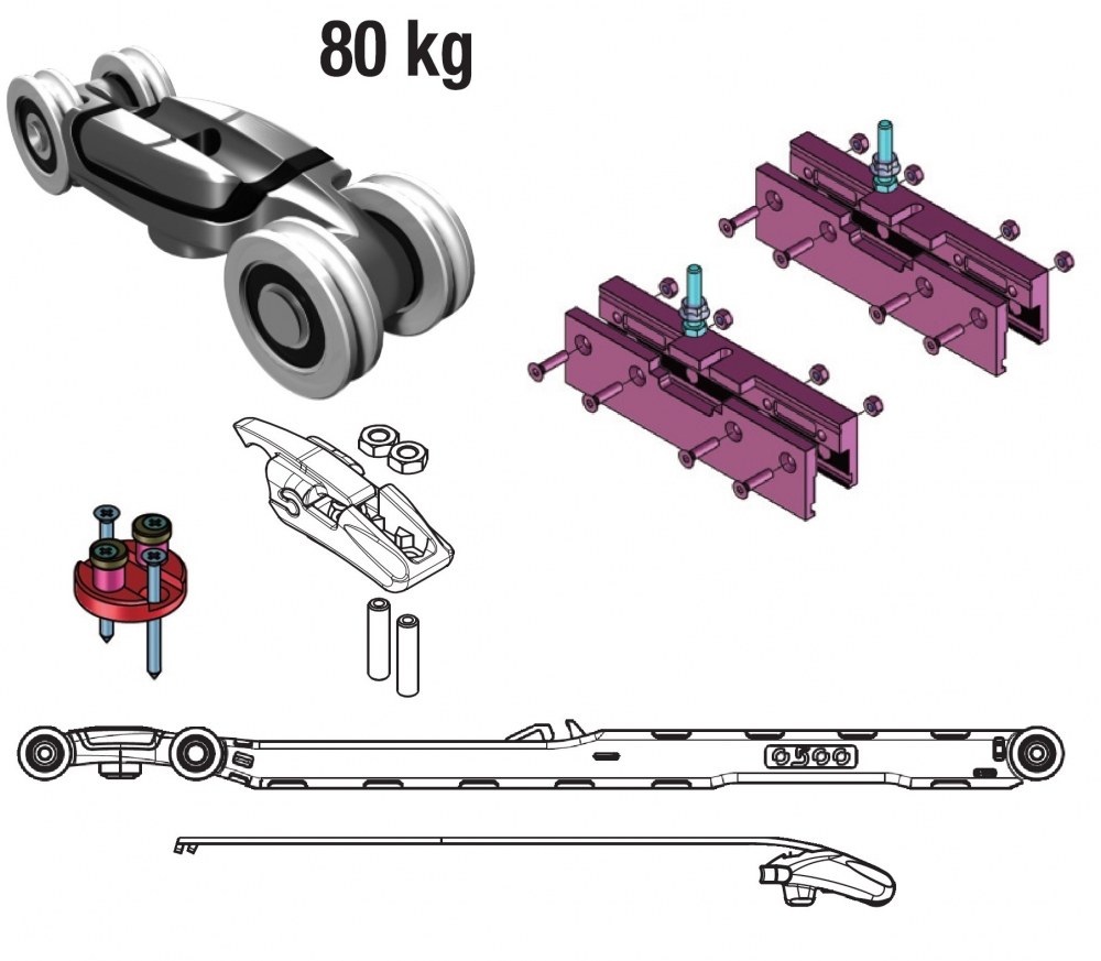System przesuwny do drzwi całoszklanych